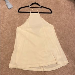 Tobi white shift dress with open back